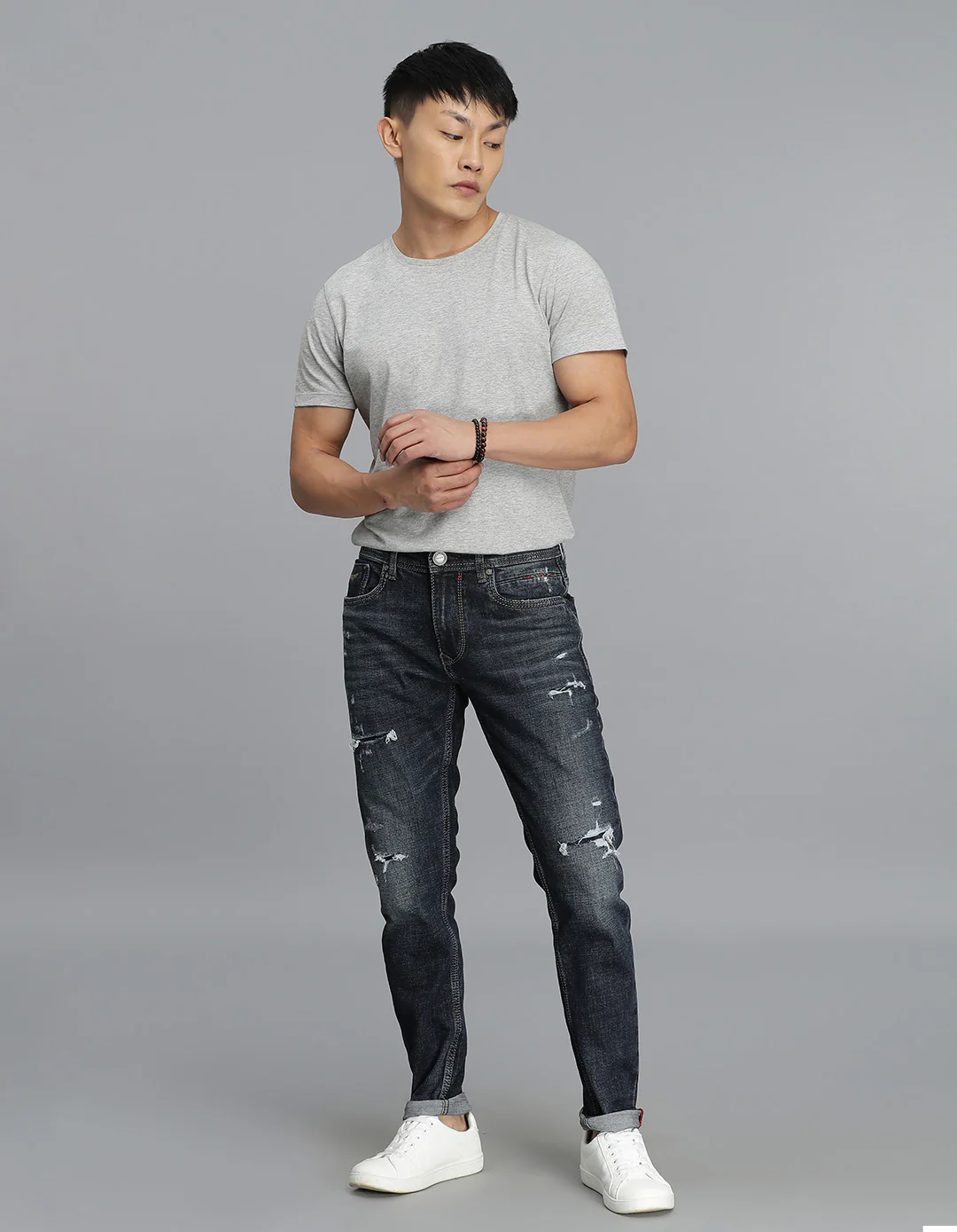 Dk Blue 5 Pocket Low-Rise Ankle Length jeans - Image 2