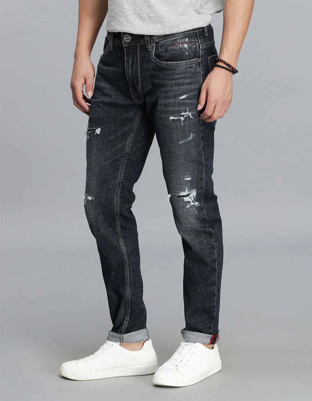 Dk Blue 5 Pocket Low-Rise Ankle Length jeans - Image 3