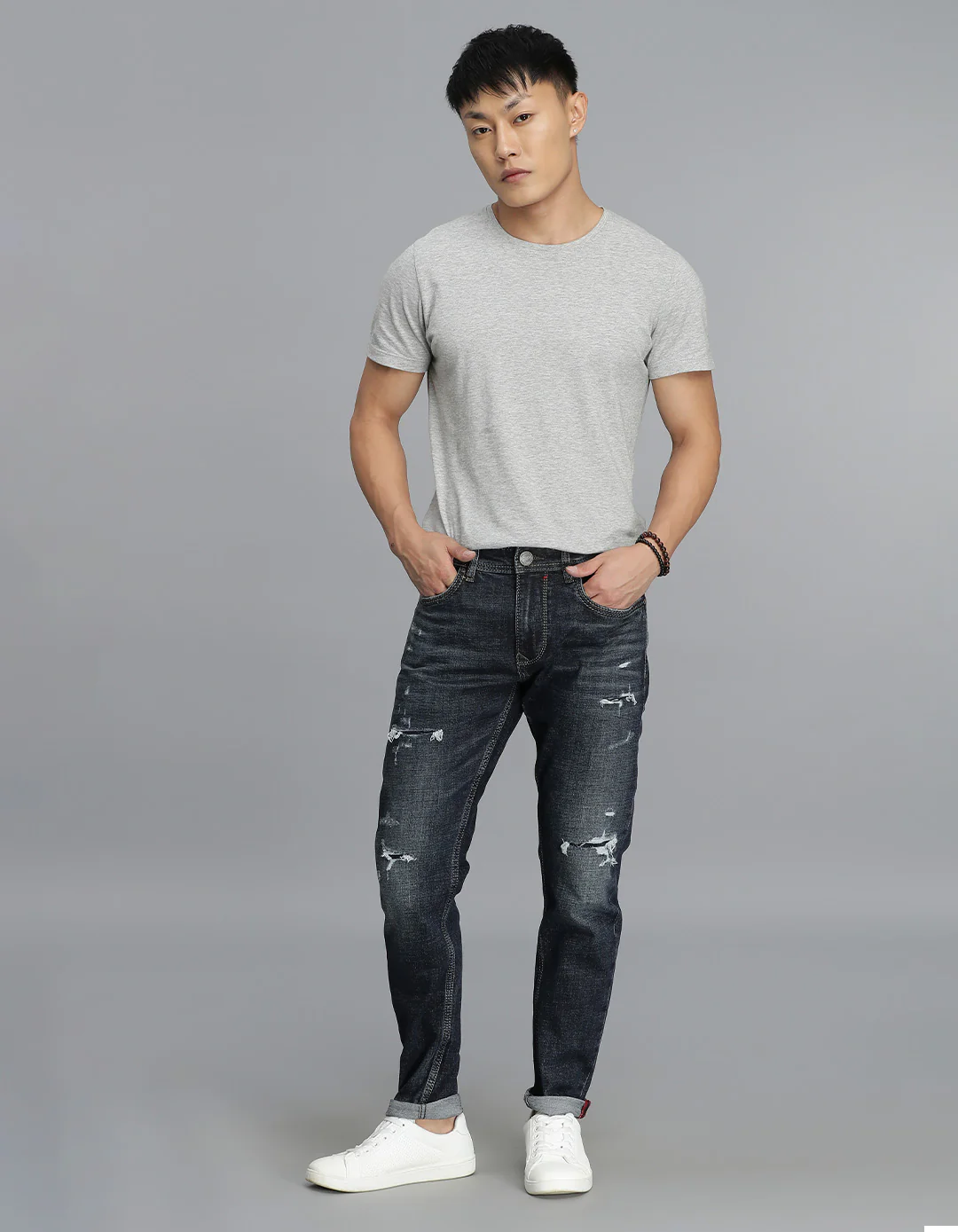 Dk Blue 5 Pocket Low-Rise Ankle Length jeans - Image 4
