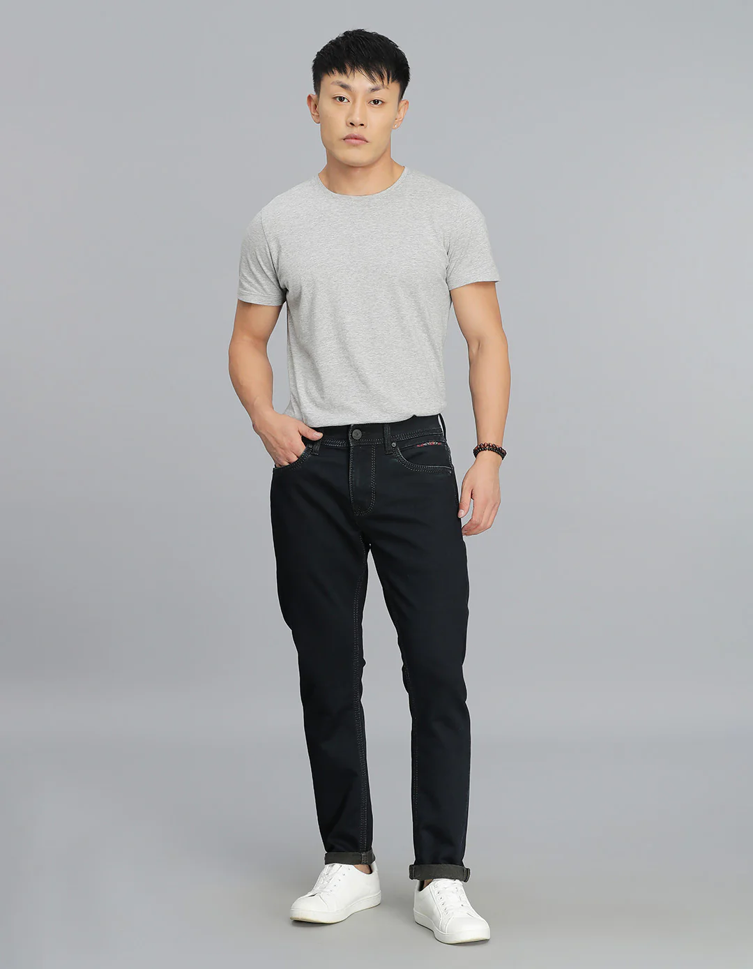 Dk Blue 5 Pocket Low-Rise Ankle Length Jeans