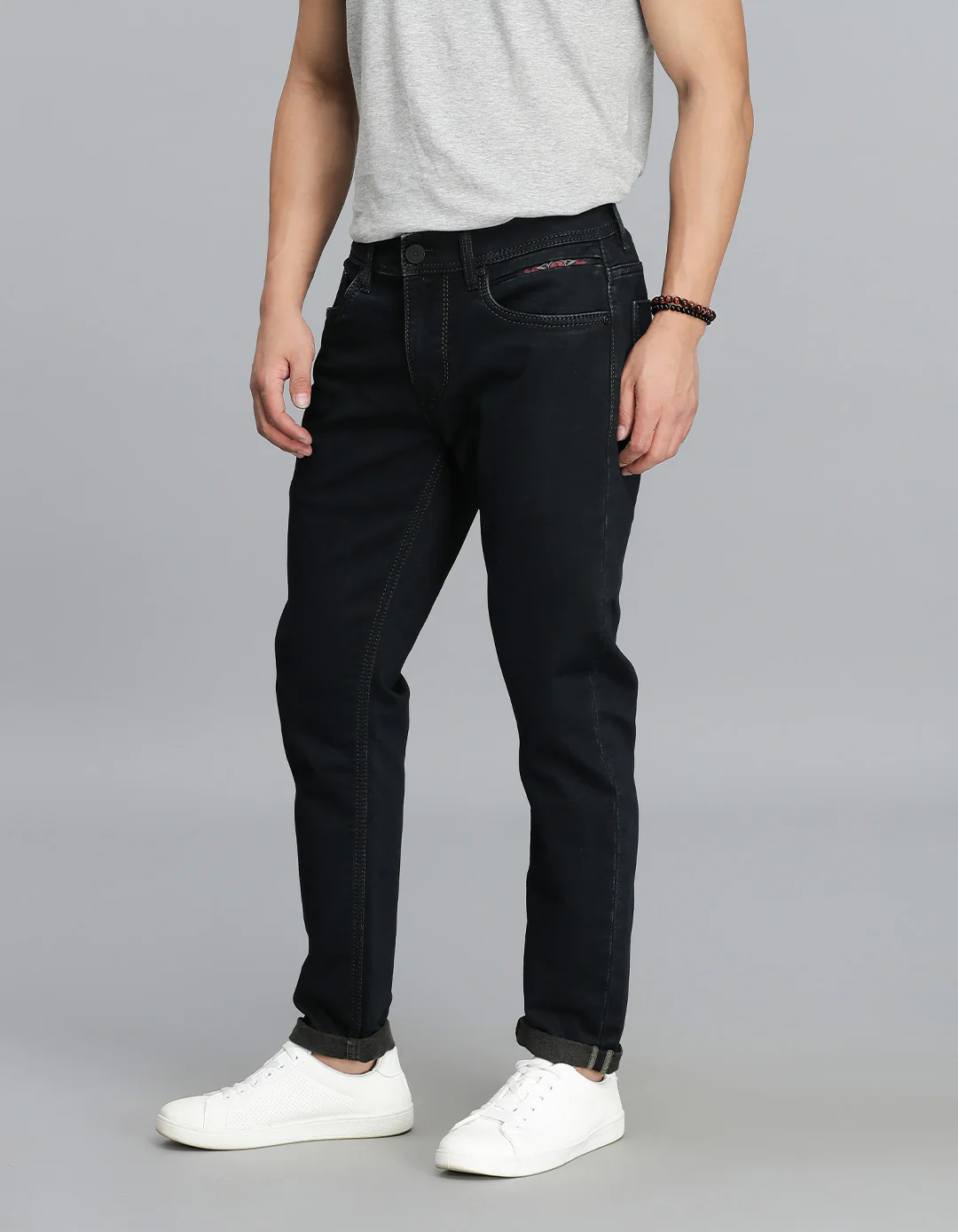 Dk Blue 5 Pocket Low-Rise Ankle Length Jeans - Image 2
