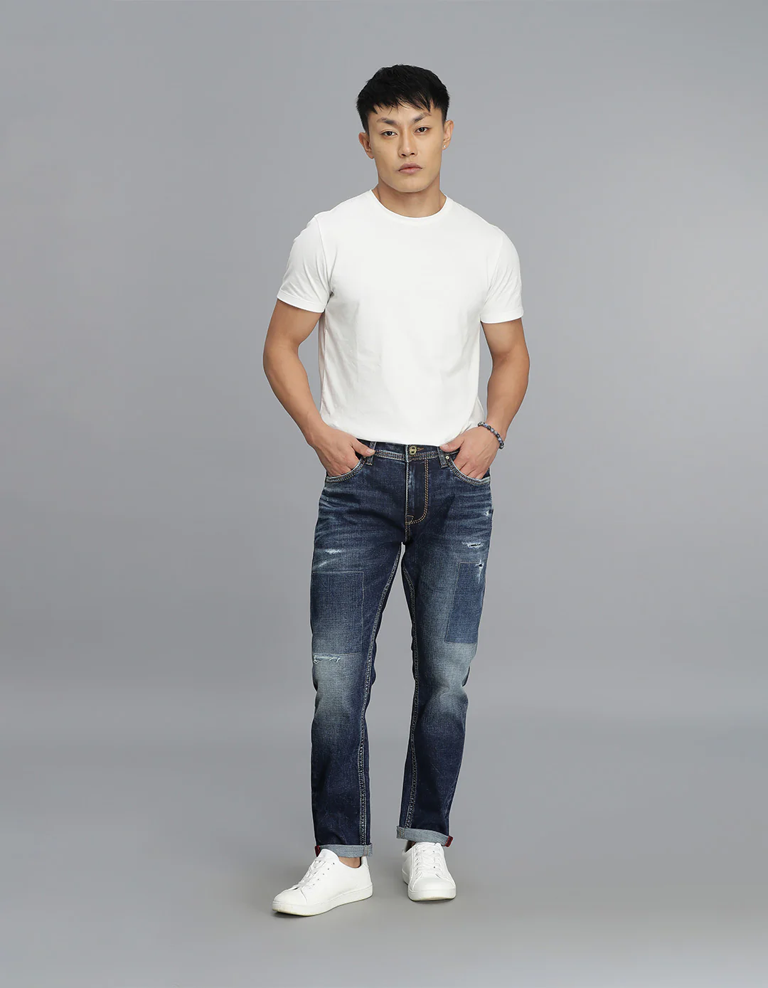 Dk Blue 5 Pocket Low-Rise Ankle Length jeans - Image 2
