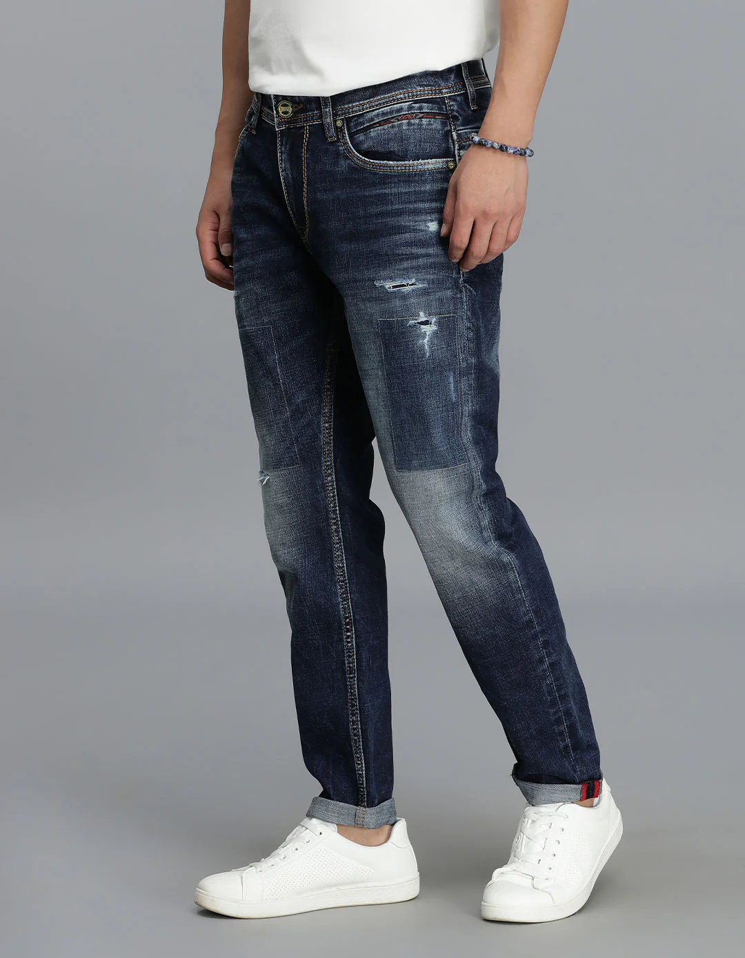 Dk Blue 5 Pocket Low-Rise Ankle Length jeans - Image 3