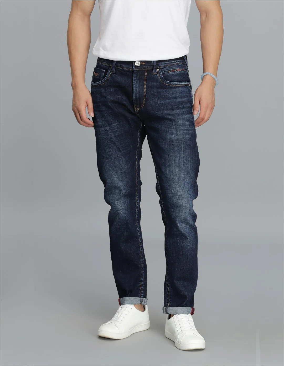 Dk Blue 5 Pocket Low-Rise Ankle Length jeans
