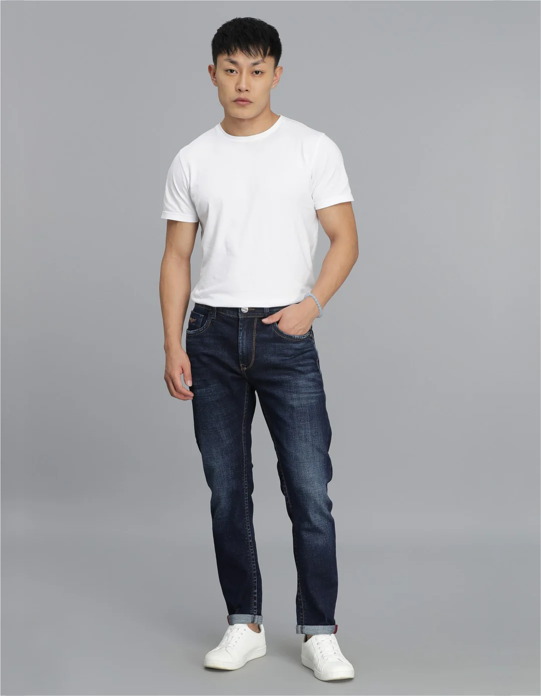 Dk Blue 5 Pocket Low-Rise Ankle Length jeans - Image 2