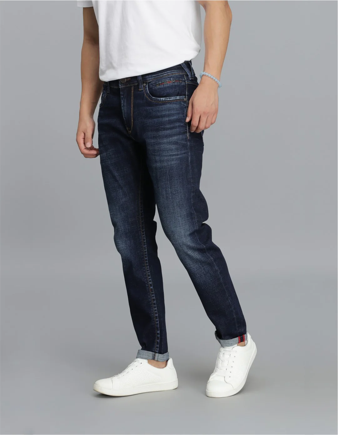 Dk Blue 5 Pocket Low-Rise Ankle Length jeans - Image 3