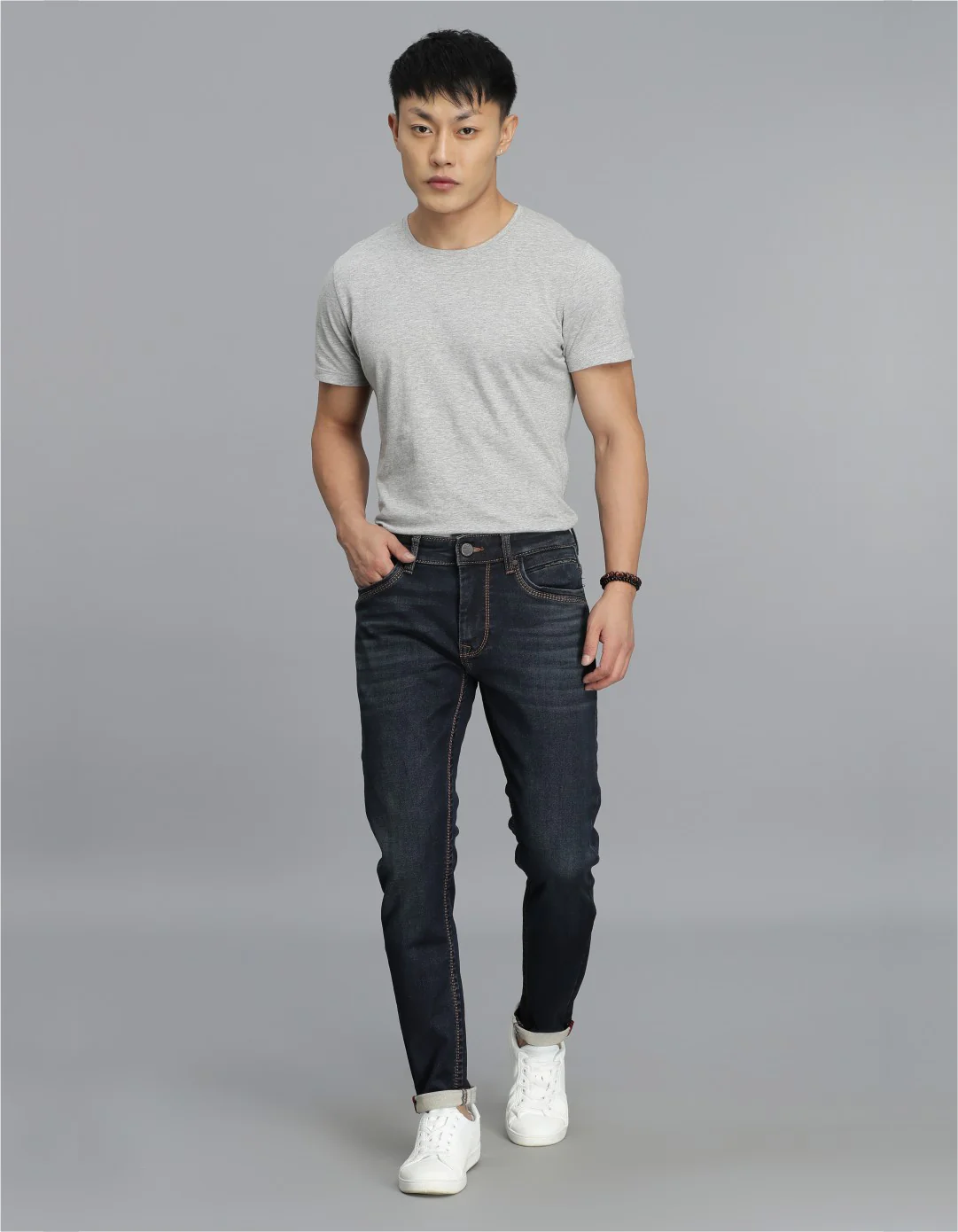 Dk Blue 5 Pocket Low-Rise Ankle Length jeans - Image 2