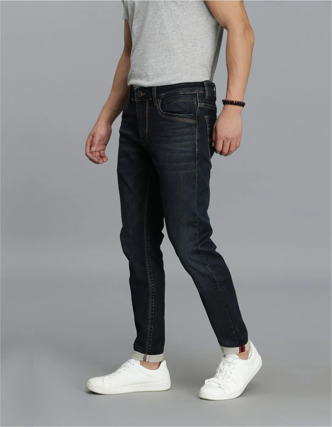 Dk Blue 5 Pocket Low-Rise Ankle Length jeans - Image 4