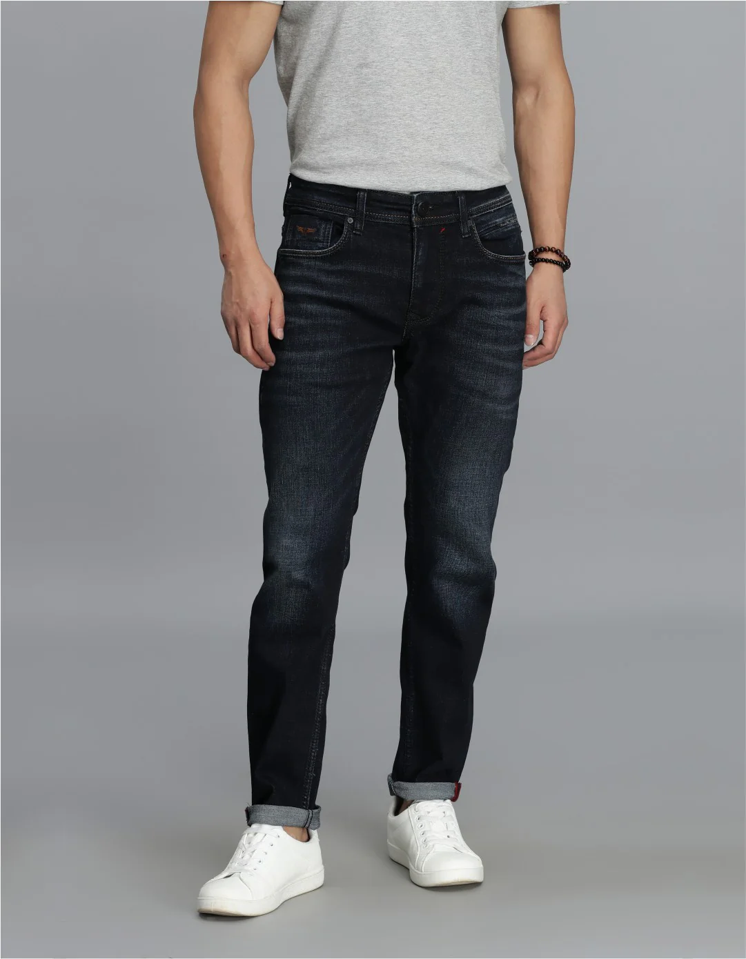 Dk Blue 5 Pocket Low-Rise Ankle Length jeans