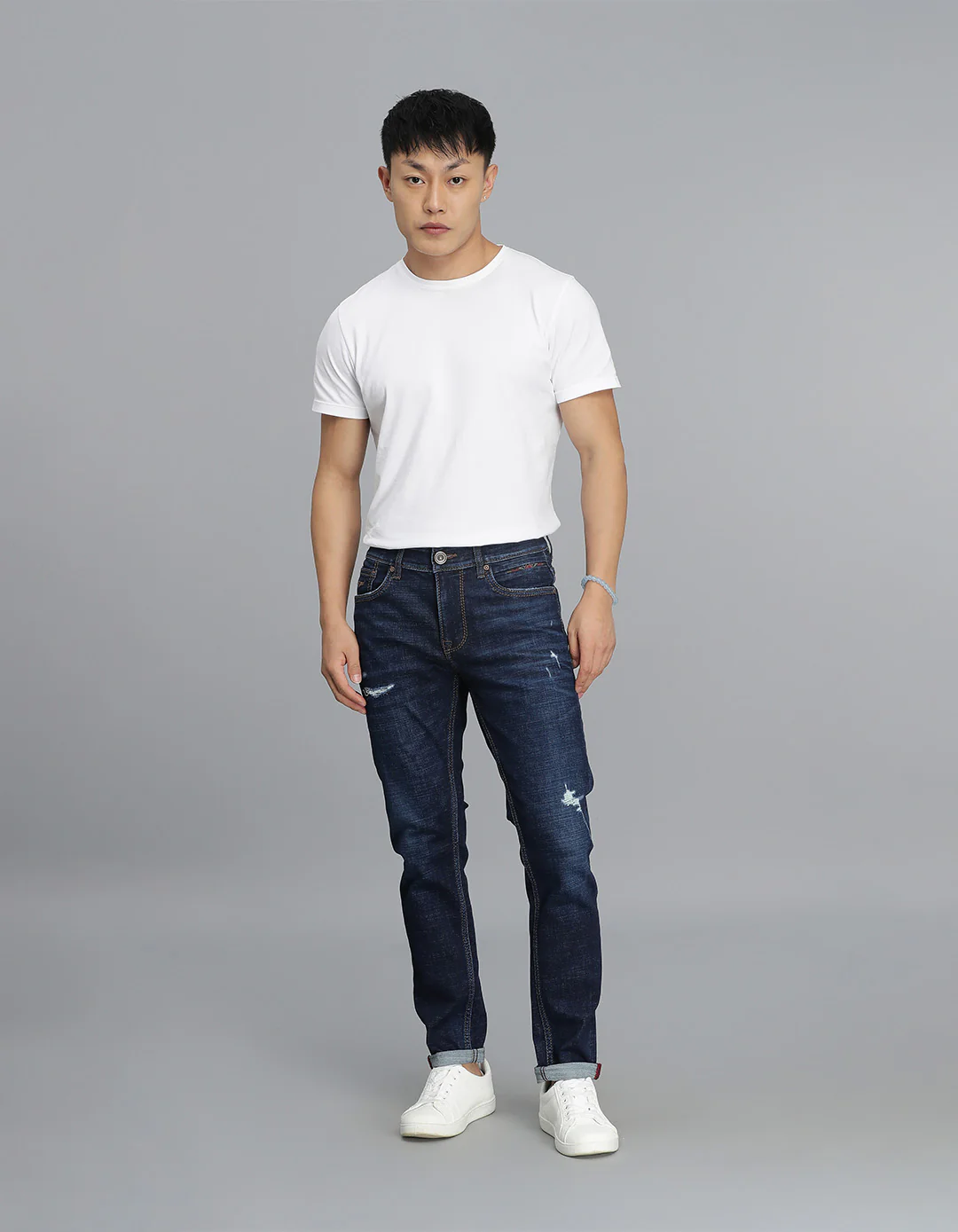 Dk Blue 5 Pocket Low-Rise Ankle Length Jeans - Image 2