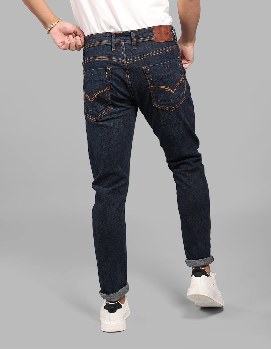 Dk Blue 5 Pocket Low-Rise Ankle Length Stretch Jeans - Image 5