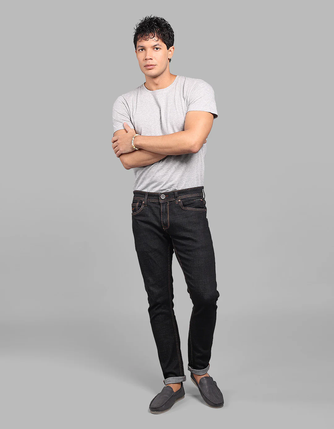 Dk Blue 5 Pocket Low-Rise Ankle Length Stretch Jeans - Image 2