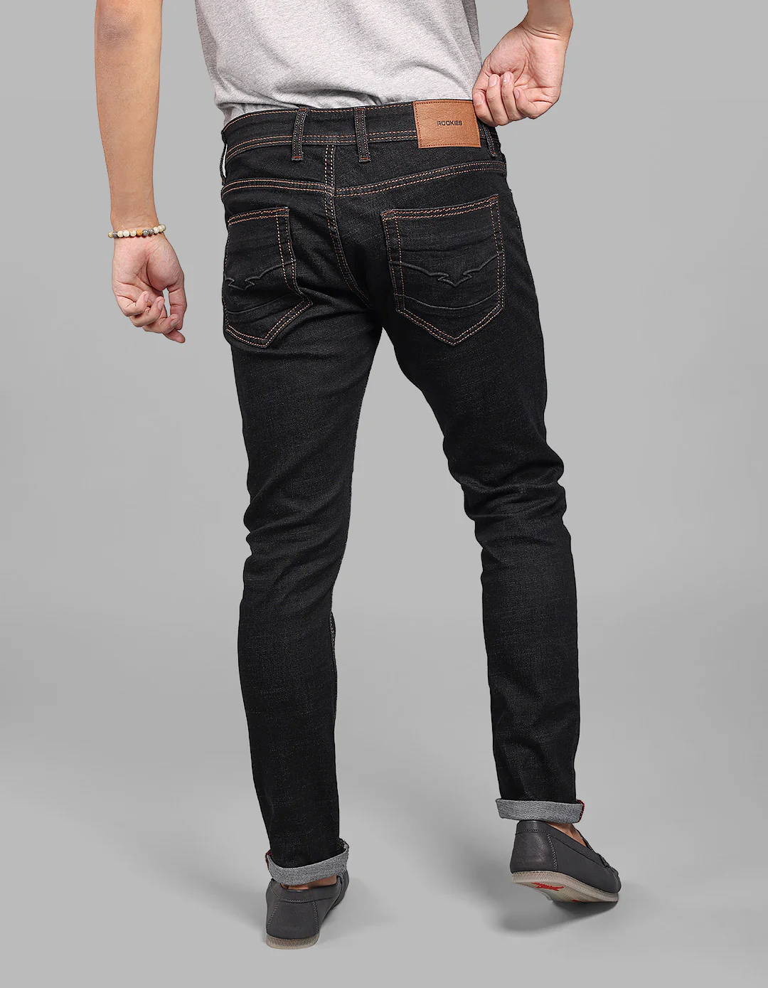 Dk Blue 5 Pocket Low-Rise Ankle Length Stretch Jeans - Image 5