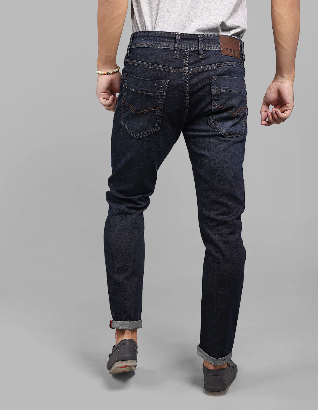 Dk Blue 5 Pocket Low-Rise Ankle Length Stretch Jeans - Image 5