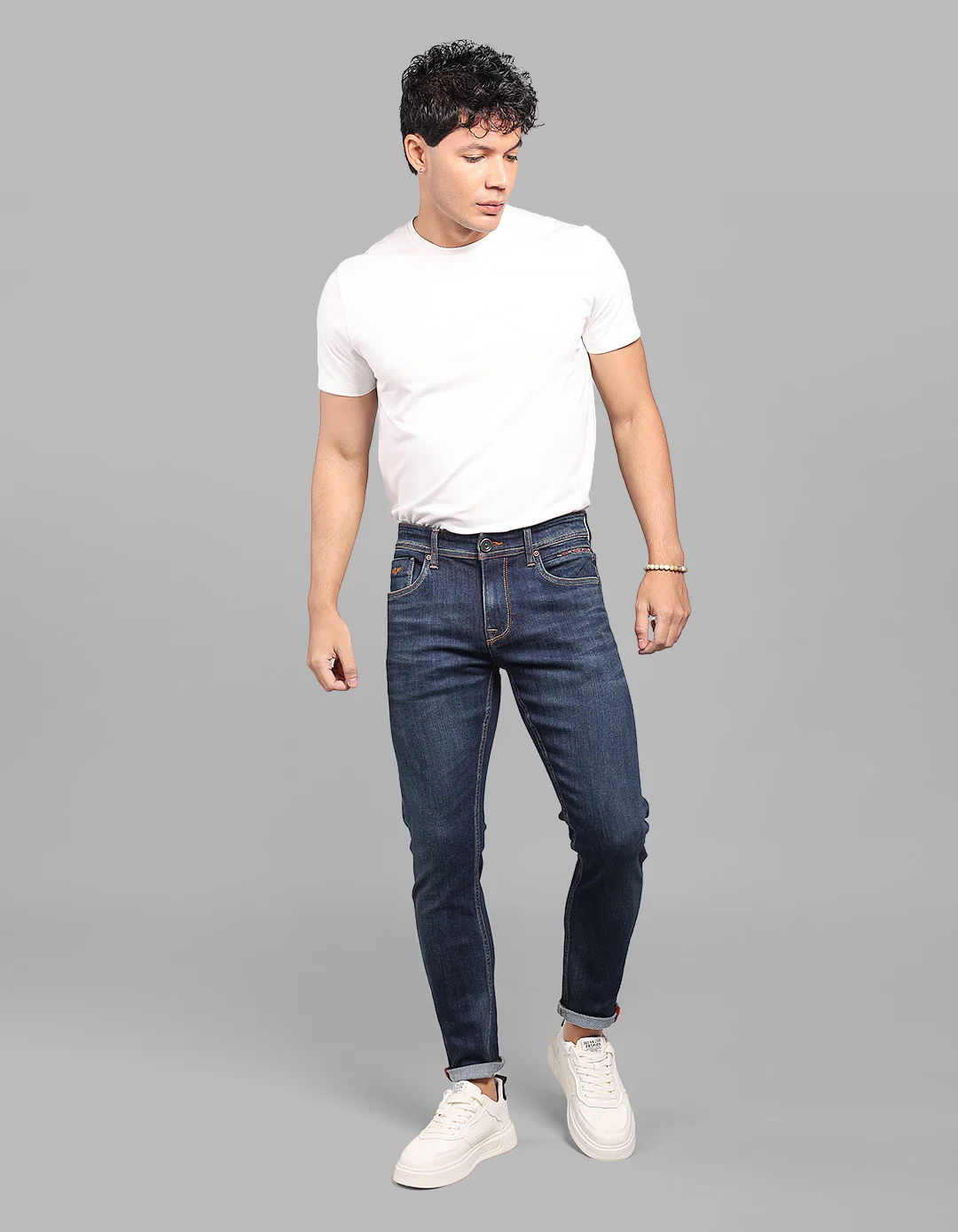 Dk Blue 5 Pocket Low-Rise Ankle Length Stretch Jeans - Image 2