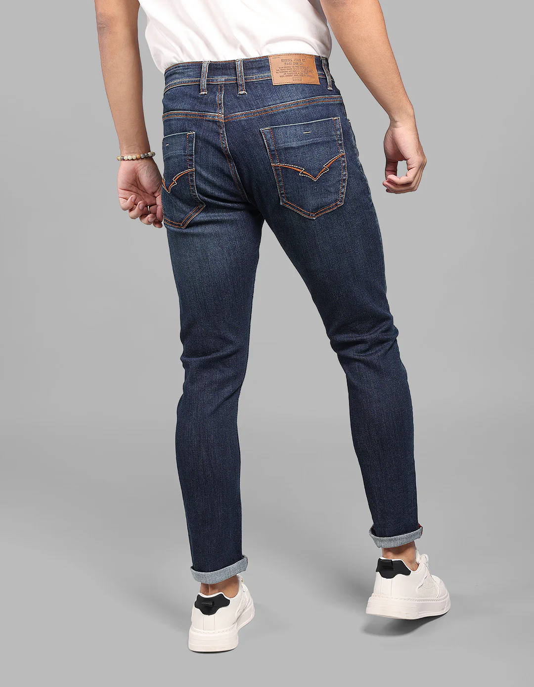Dk Blue 5 Pocket Low-Rise Ankle Length Stretch Jeans - Image 5