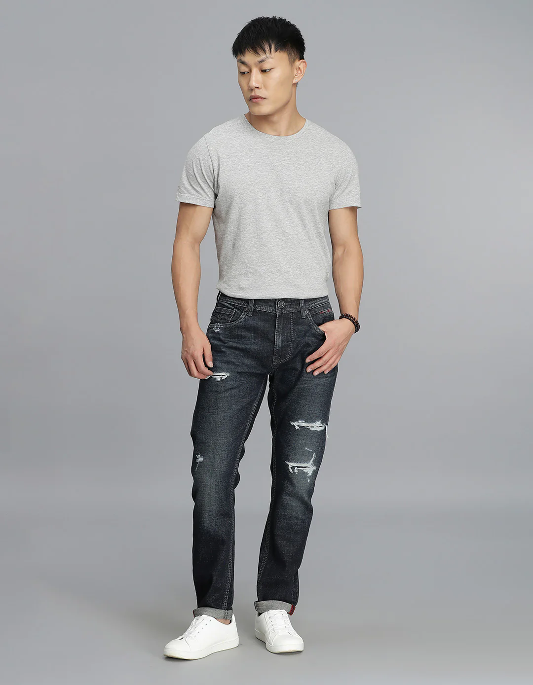 Dk Blue 5 Pocket Low-Rise Ankle Length Jeans - Image 2