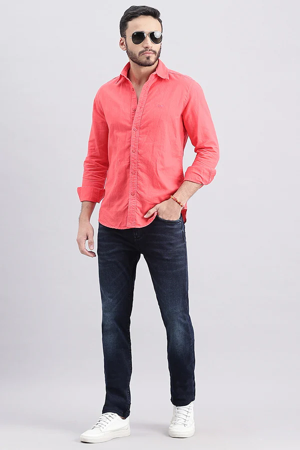 Dk Blue 5 Pocket Mid-Rise Slim Fit Jeans - Image 2