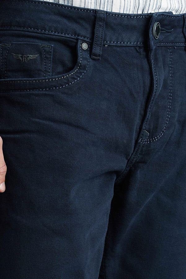 Dk Blue 5 Pocket Midrise, Comfort And Straight Fit Jeans - Image 6