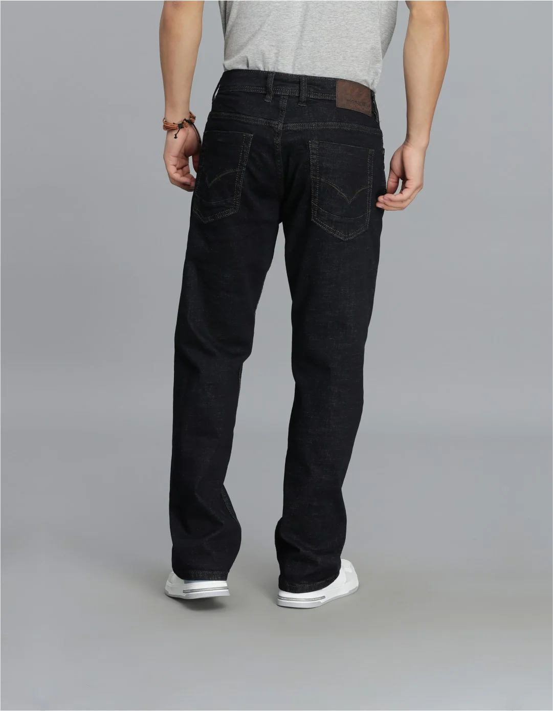 Dk Blue 5 Pocket Midrise, Comfort Straight Fit Cropped jeans - Image 5