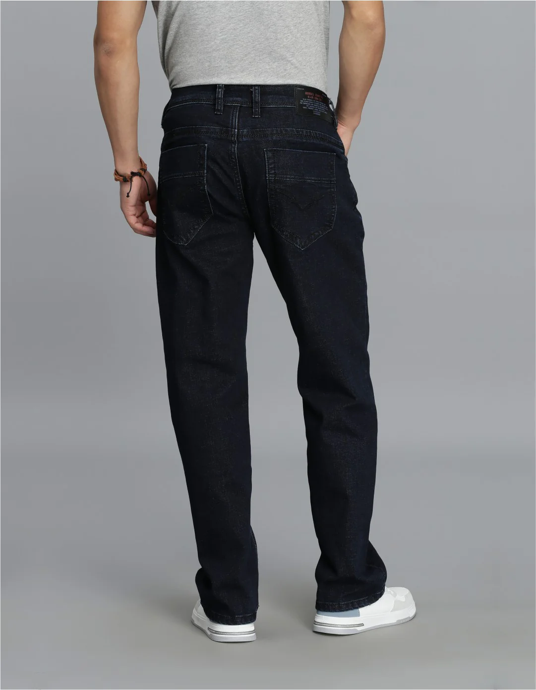 Dk Blue 5 Pocket Midrise, Comfort Straight Fit Cropped jeans - Image 5