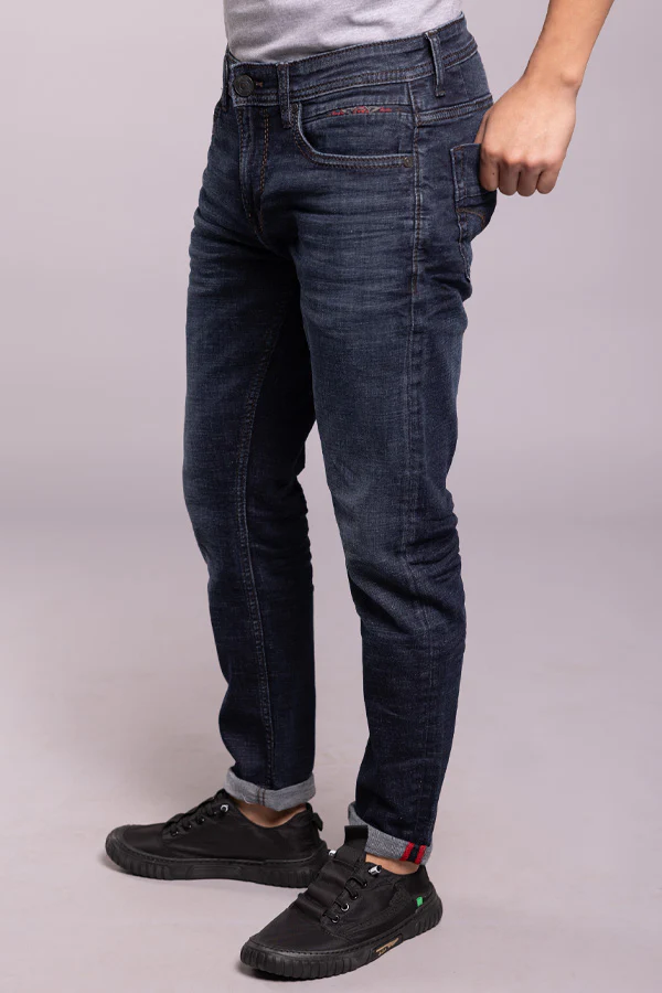 Dk Blue 5 Pocket Low-Rise Ankle Length Jeans - Image 3