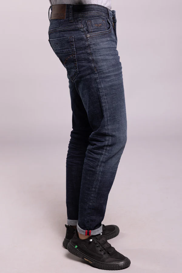 Dk Blue 5 Pocket Low-Rise Ankle Length Jeans - Image 4