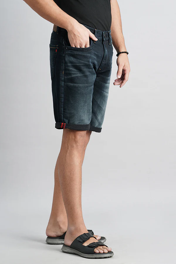 Dk Blue Denim Short - Image 3