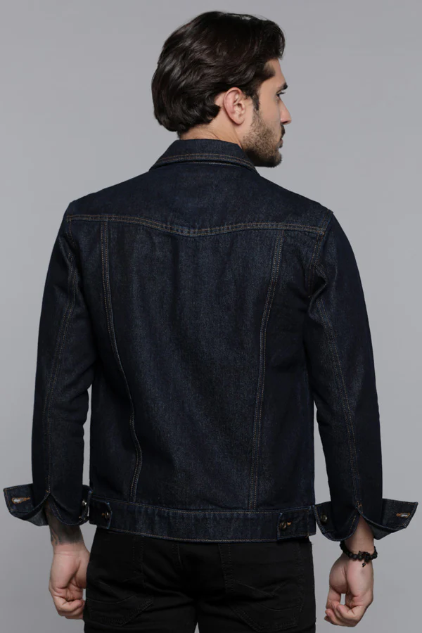 Dk Blue Full Sleeves Denim Jacket - Image 5