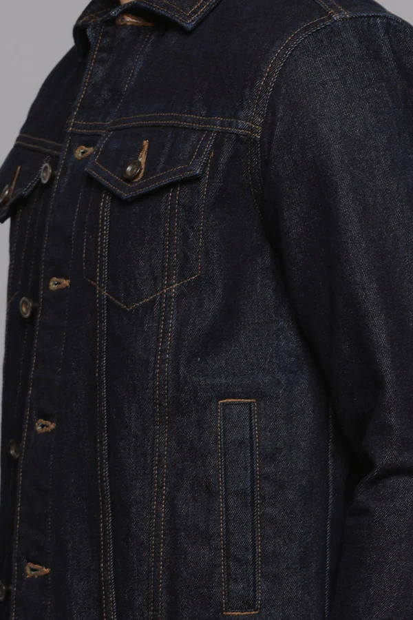 Dk Blue Full Sleeves Denim Jacket - Image 6