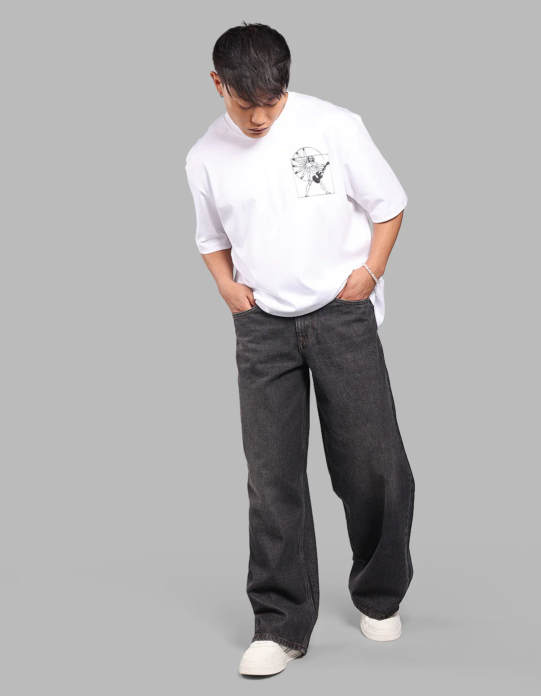 Dk Charcoal 5 Pocket Extra Loose Fit Jeans - Image 4