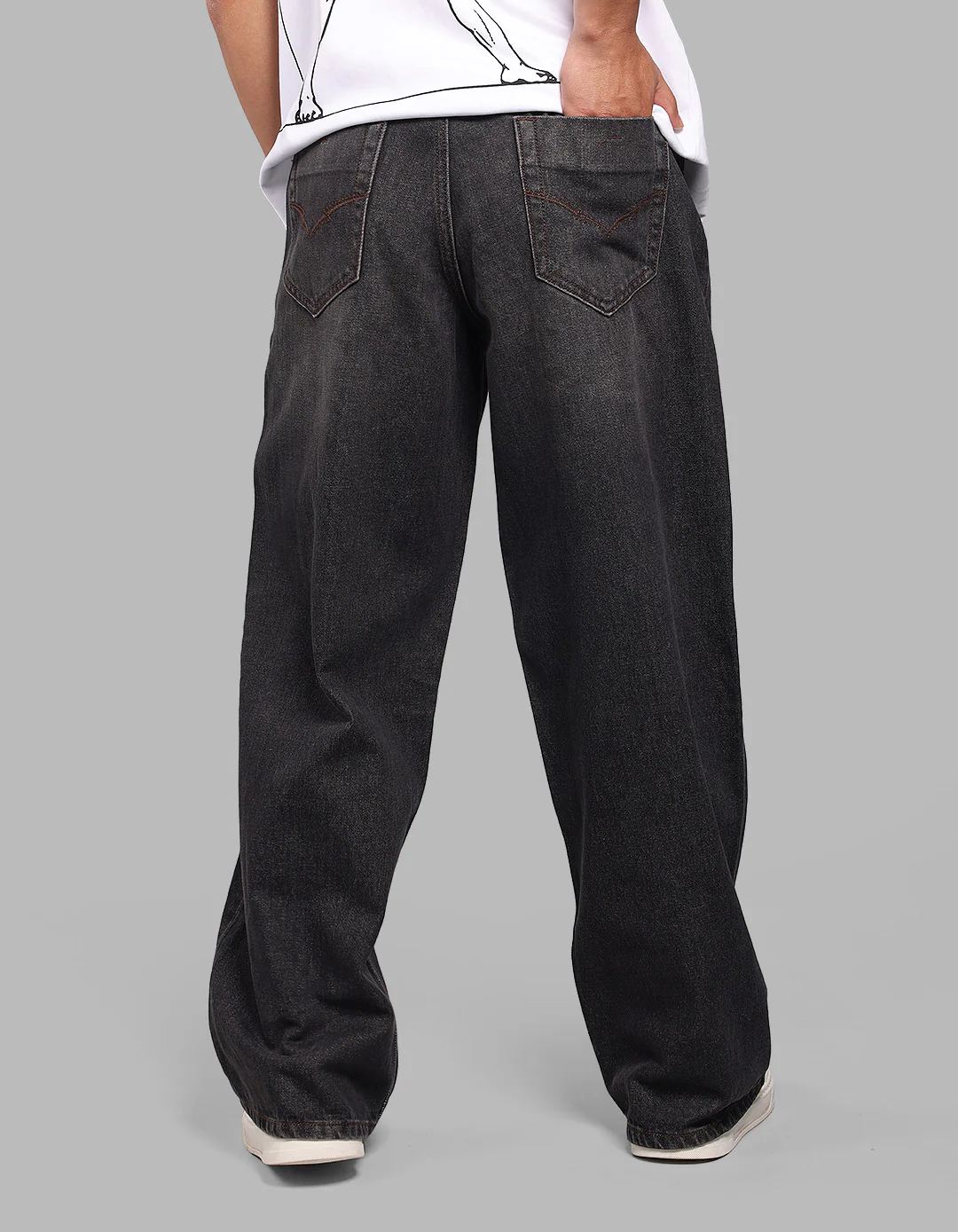 Dk Charcoal 5 Pocket Extra Loose Fit Jeans - Image 7
