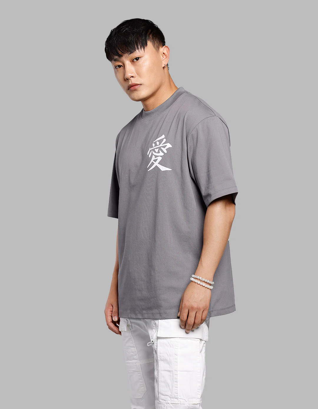 Dk Grey Half Sleeves Oversize Tee - Image 3
