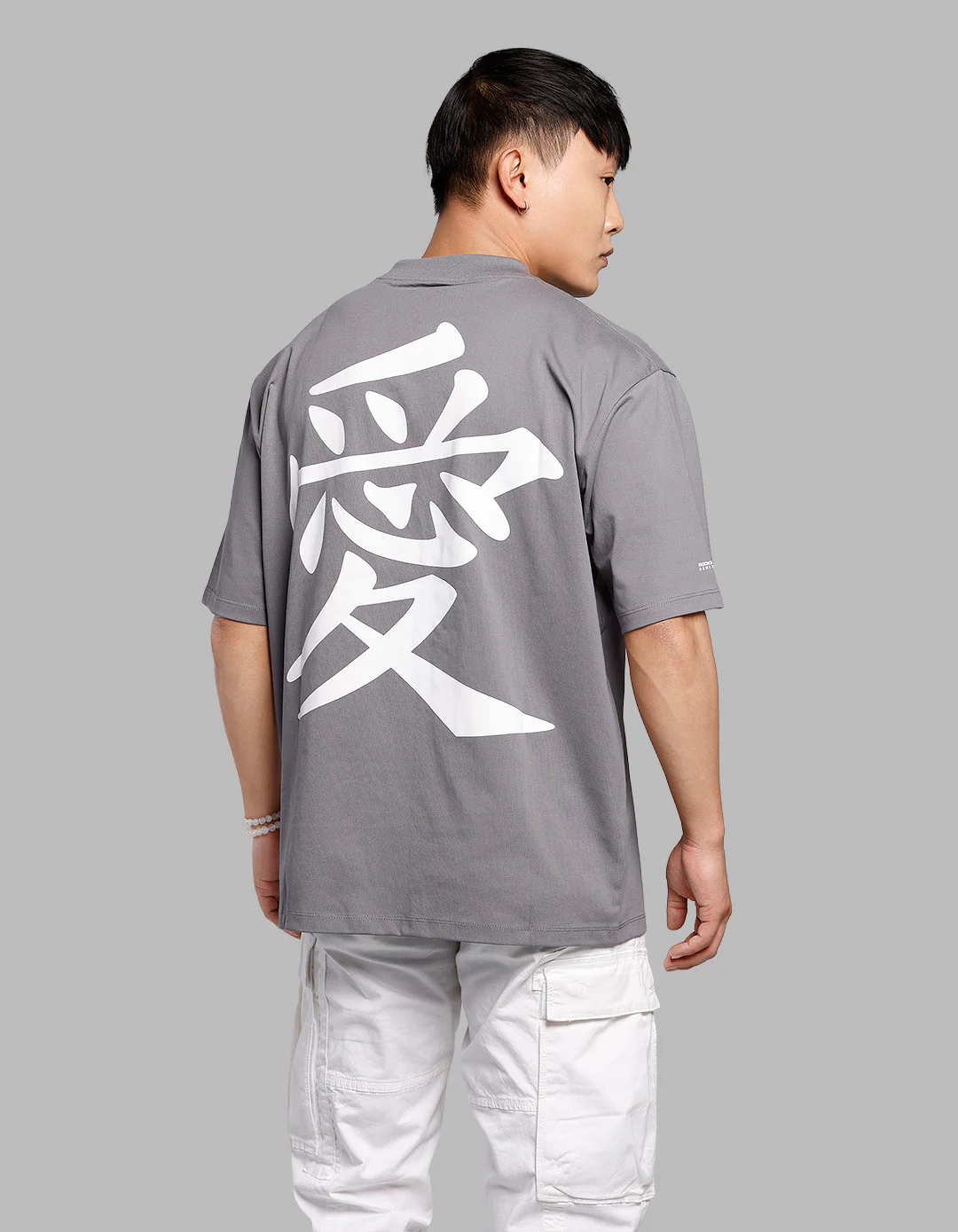 Dk Grey Half Sleeves Oversize Tee - Image 5