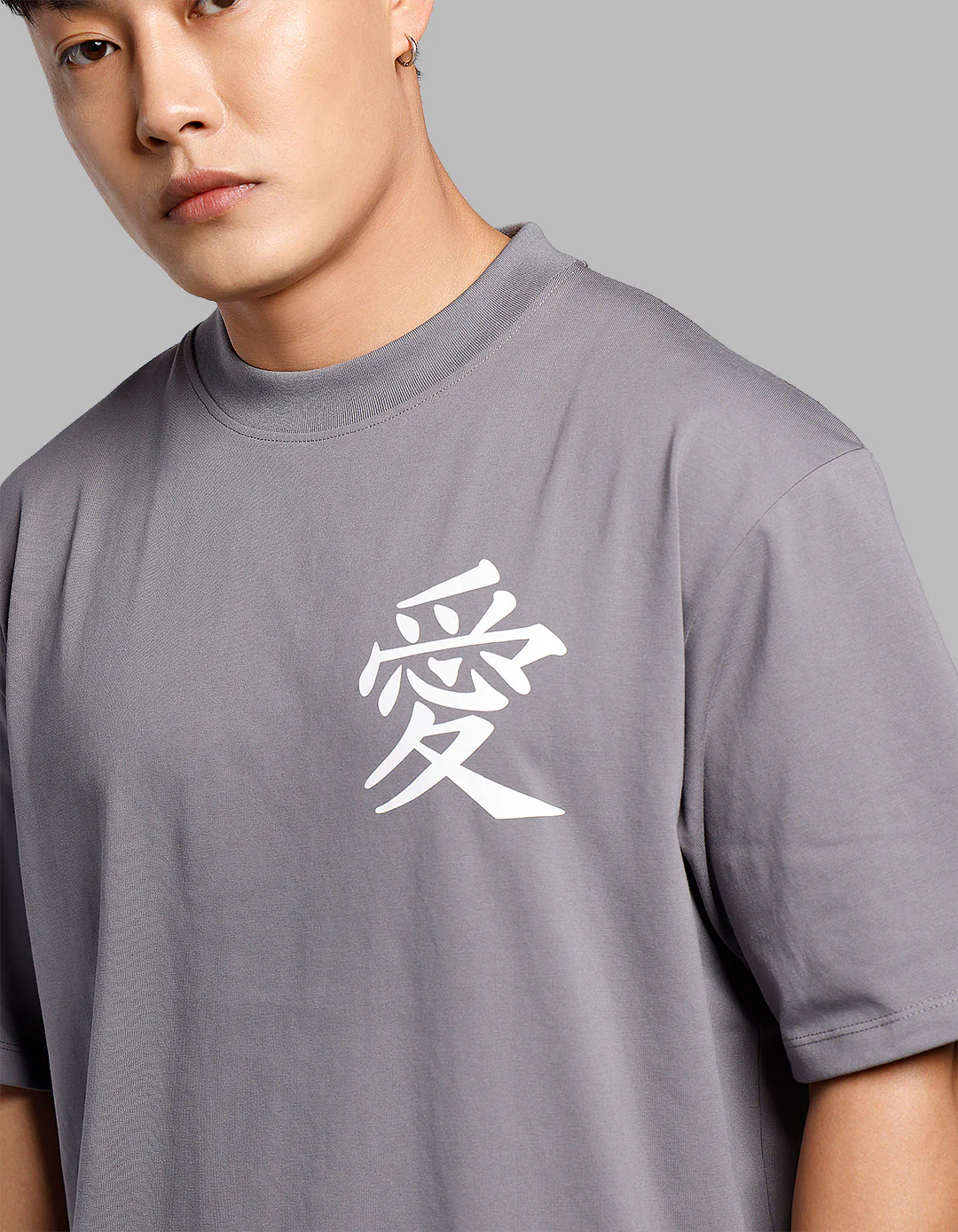 Dk Grey Half Sleeves Oversize Tee - Image 7
