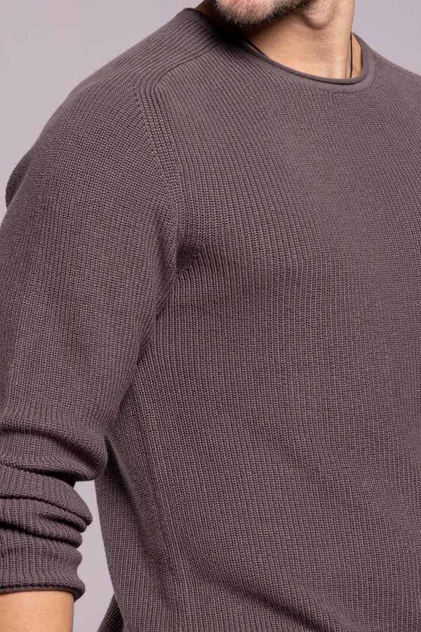 Dk Grey Round Neck Pullover Sweater - Image 6