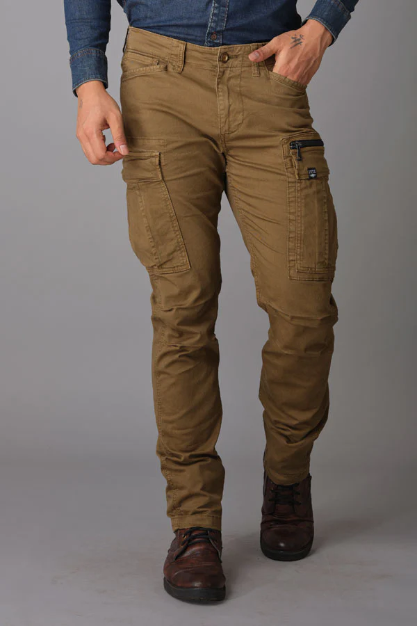 Dk Khaki Regular Fit Cargo Pant