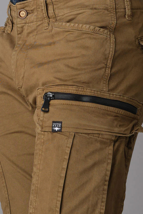 Dk Khaki Regular Fit Cargo Pant - Image 6