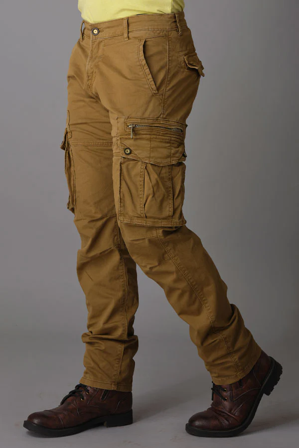Dk Khaki Regular Fit Cargo Pant - Image 3