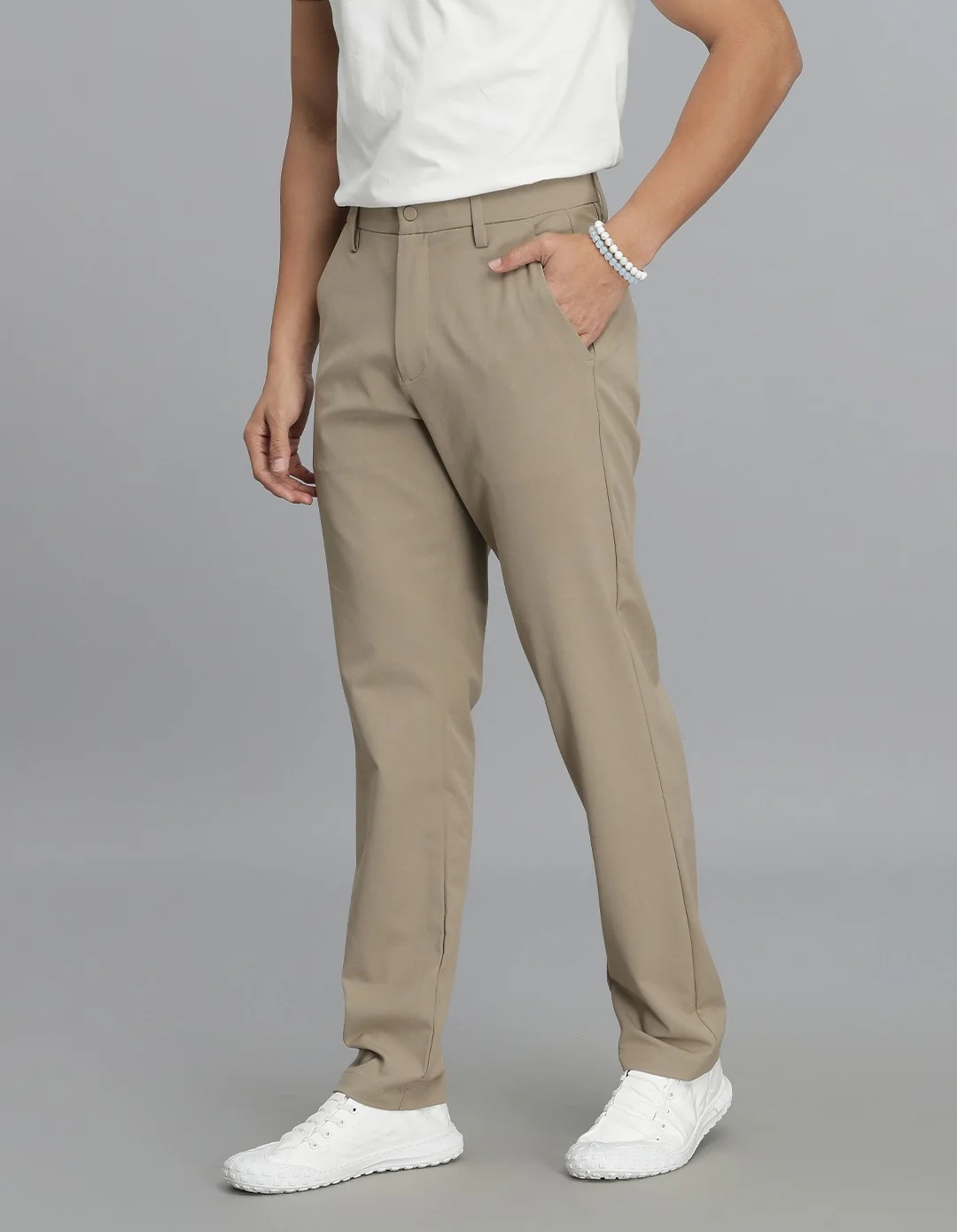 Dk Khaki Chinos Trouser - Image 3