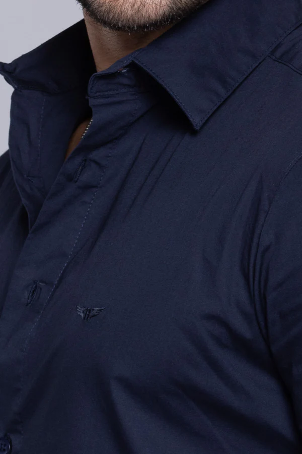 Dk Navy Full Sleeves Solid Shirt - Image 6