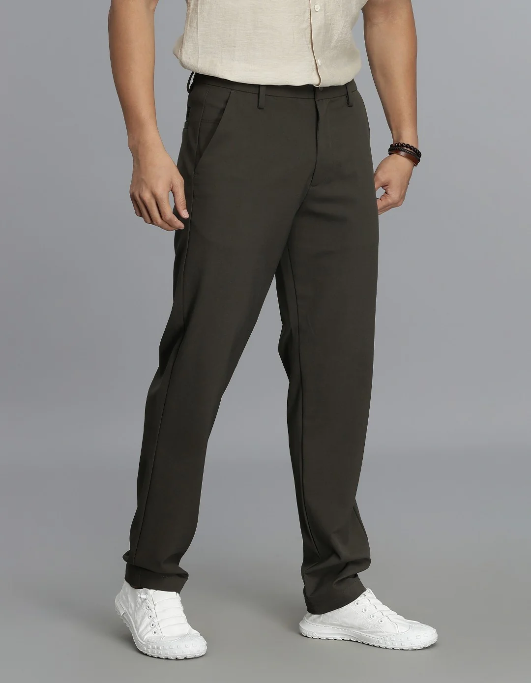 Dk Olive Chinos Trouser - Image 4