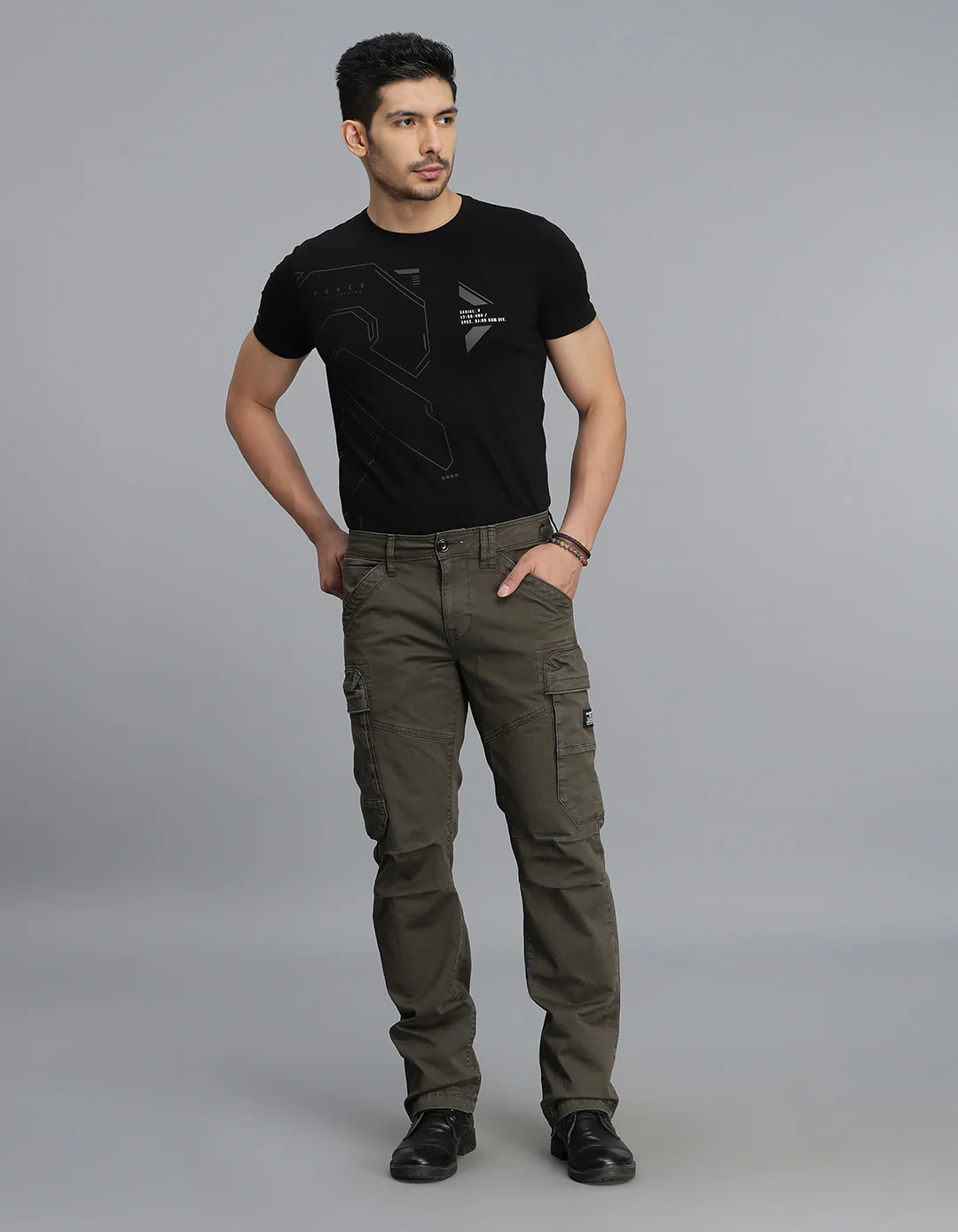 Dk Olive Regular Fit Cargo Pant - Image 2