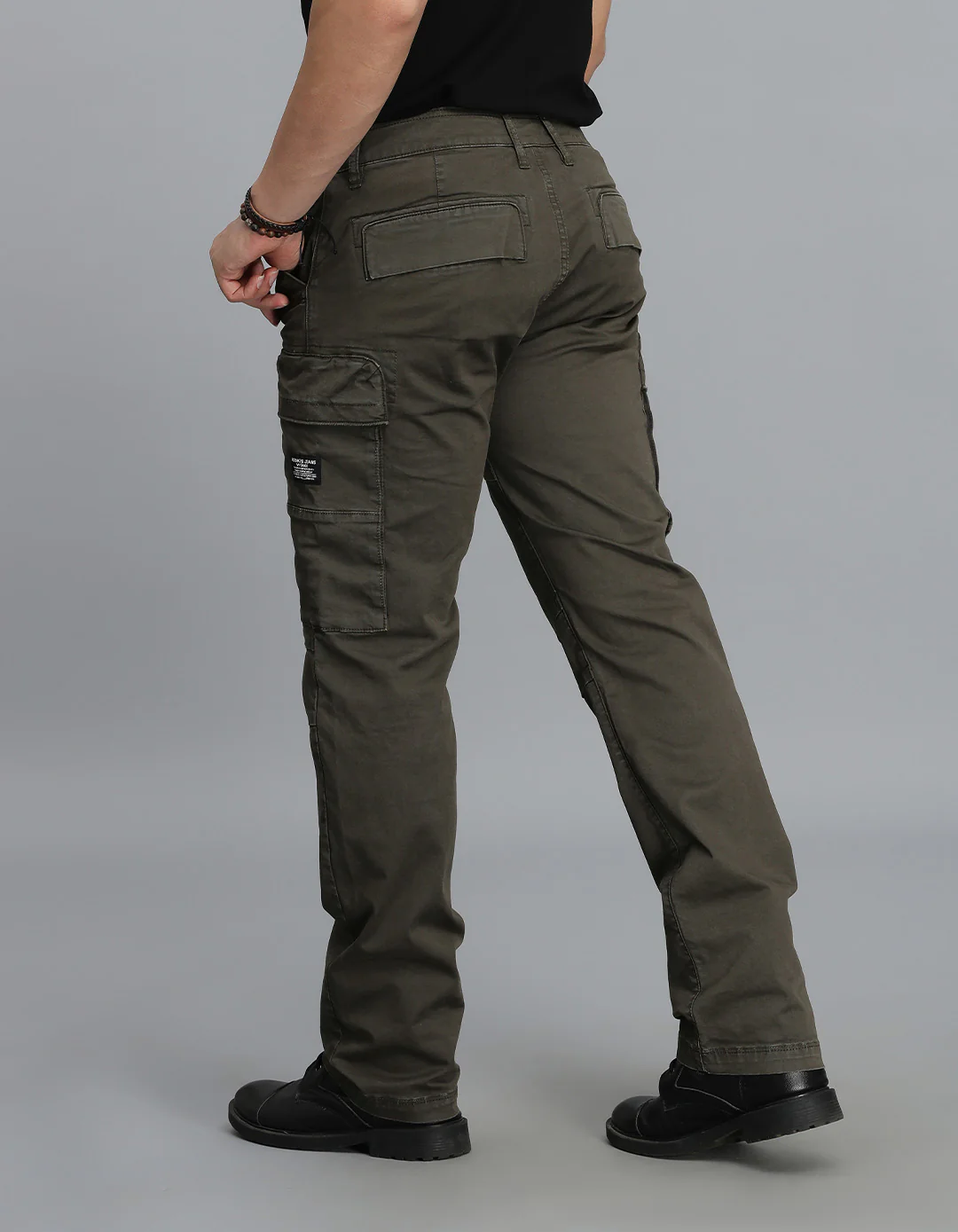 Dk Olive Regular Fit Cargo Pant - Image 5