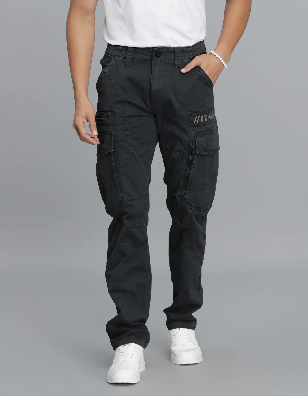 Dk Slate Regular Fit Cargo Pant