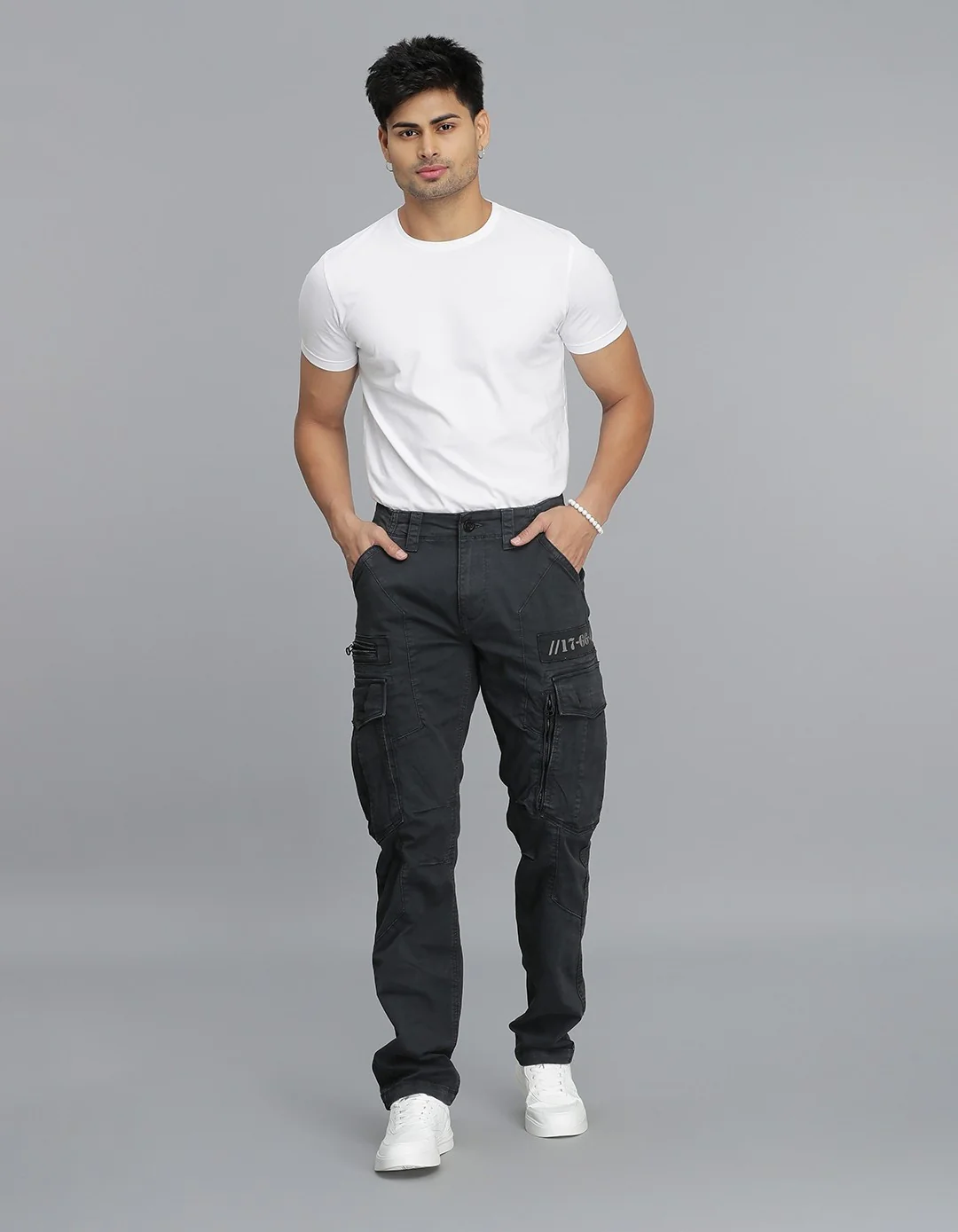 Dk Slate Regular Fit Cargo Pant - Image 2