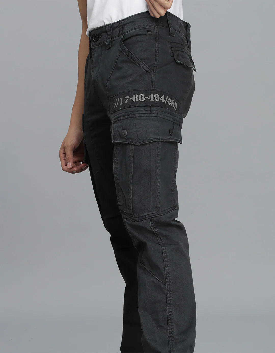 Dk Slate Regular Fit Cargo Pant - Image 6