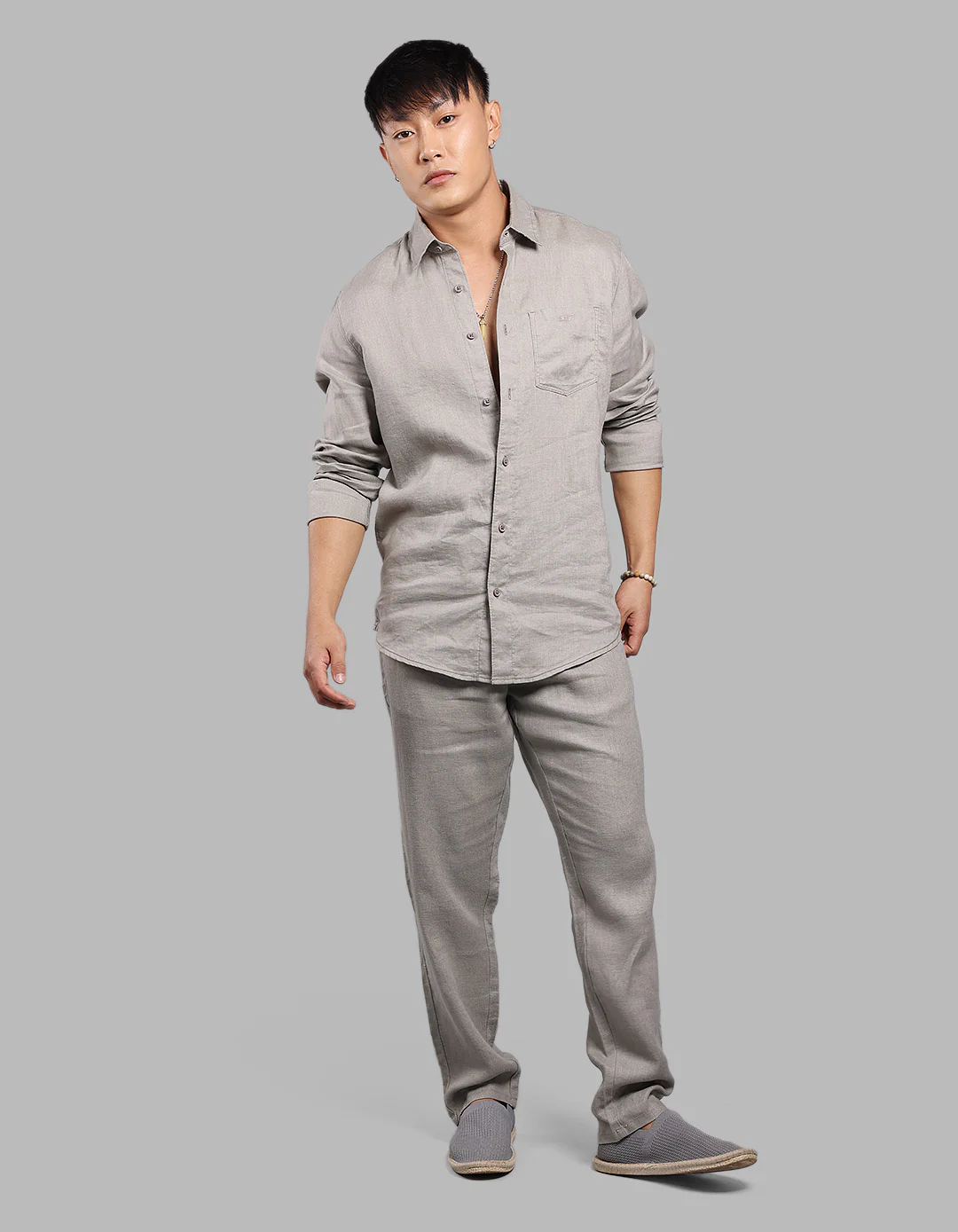 Dk Stone 100% Linen Pant - Image 3