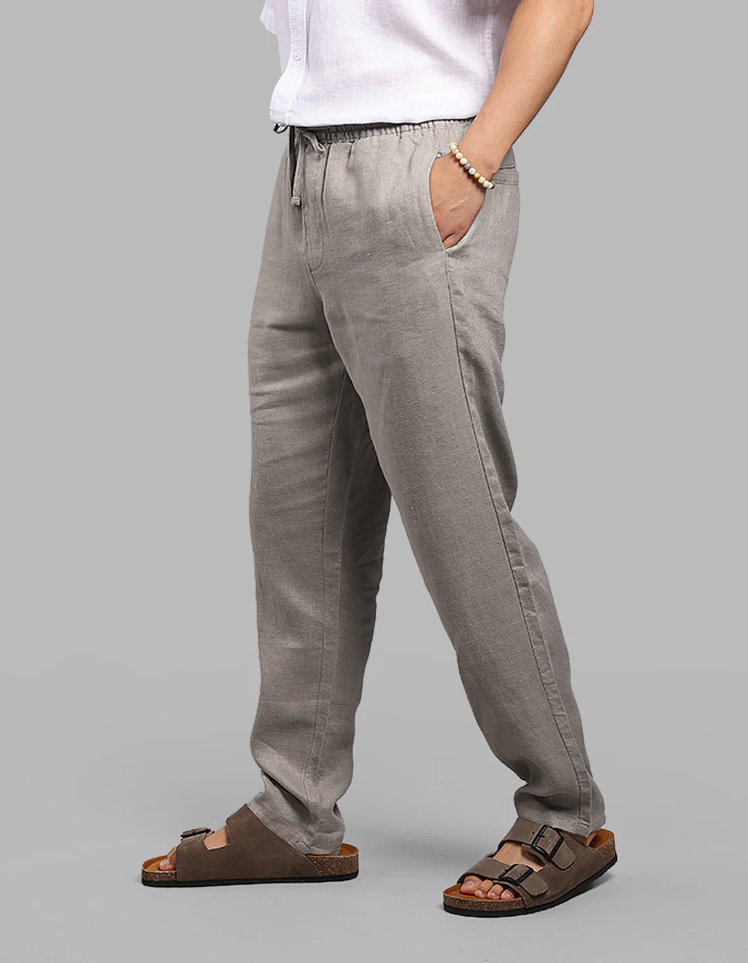 Dk Stone 100% Linen Pant - Image 4