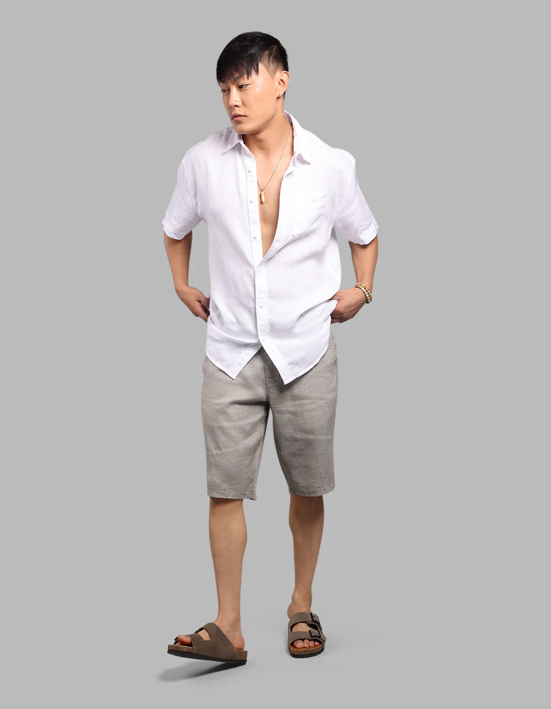 Dk Stone 100% Linen Short - Image 3